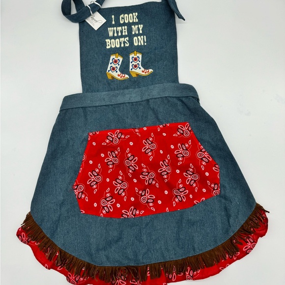 Manual Woodworker I Cook with My Boots on! Apron❤️BNWT❤️ - Picture 2 of 10